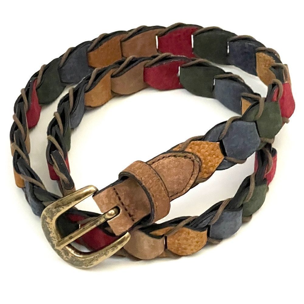 Pig Split Vintage Multicolored Belt Size S